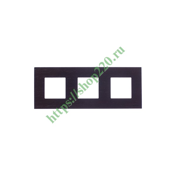Рамка 3-постовая, серия Zenit, натуральное венге (N2273 WG)