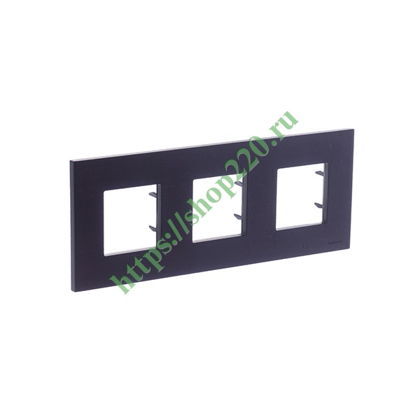 Рамка 3-постовая, серия Zenit, натуральное венге (N2273 WG)