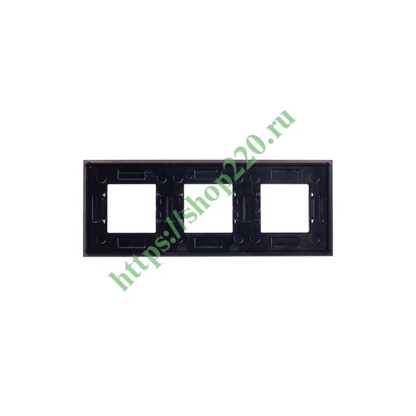 Рамка 3-постовая, серия Zenit, натуральное венге (N2273 WG)