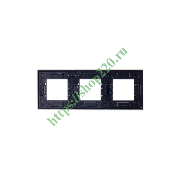 Рамка 3-постовая, серия Zenit, стекло белое (N2273 CB)