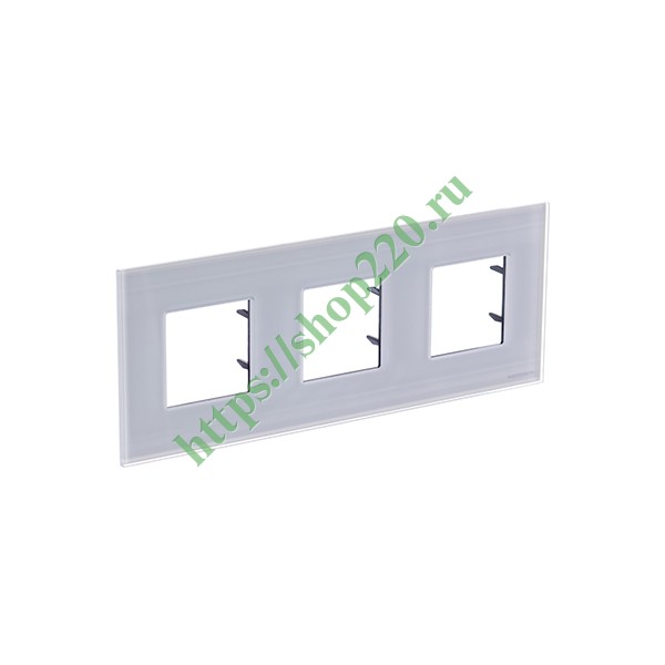 Рамка 3-постовая, серия Zenit, стекло белое (N2273 CB)