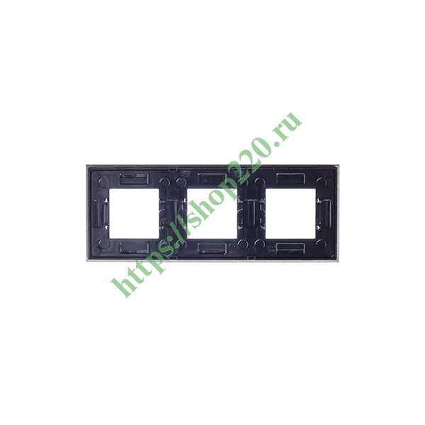 Рамка 3-постовая, серия Zenit, стекло Кофейное (N2273 CC)