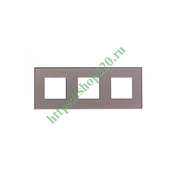 Рамка 3-постовая, серия Zenit, стекло Брызги шампанского (N2273 CH)