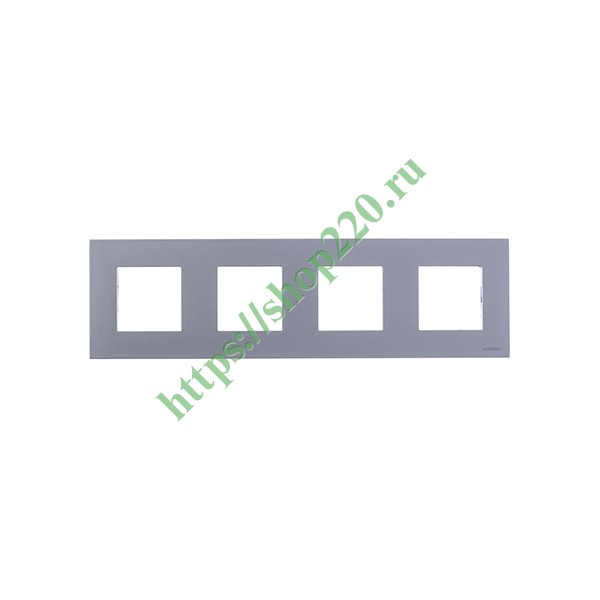 Рамка 4-постовая, серия Zenit, альпийский белый (N2274 BL)
