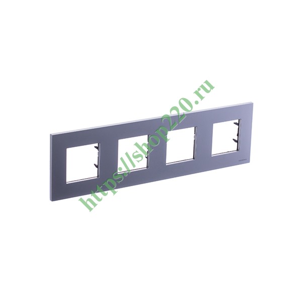 Рамка 4-постовая, серия Zenit, альпийский белый (N2274 BL)