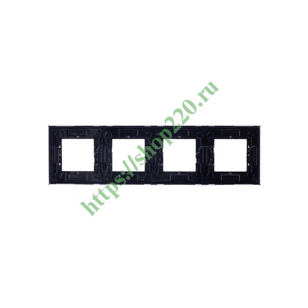 Рамка 4-постовая, серия Zenit, серебристый (N2274 PL)