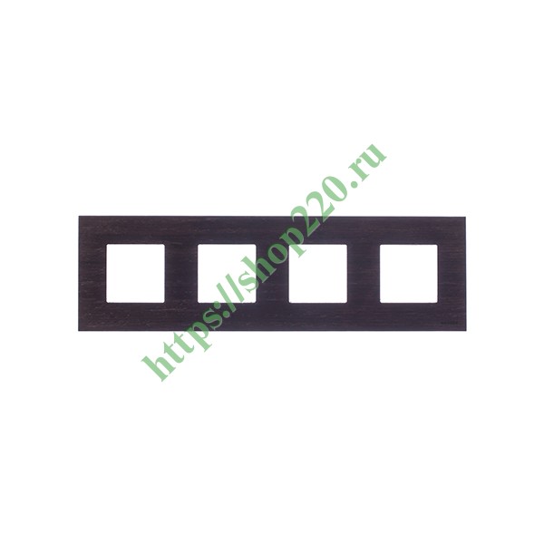 Рамка 4-постовая, серия Zenit, натуральное венге (N2274 WG)