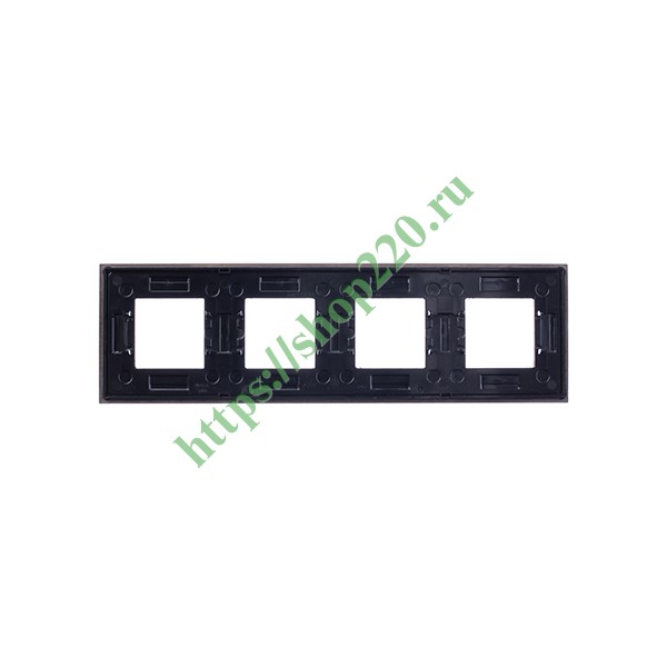 Рамка 4-постовая, серия Zenit, натуральное венге (N2274 WG)