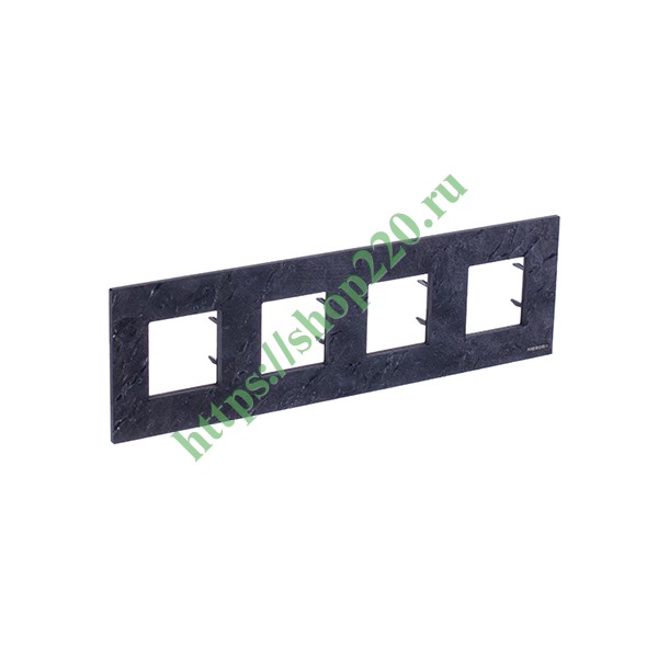 Рамка 4-постовая, серия Zenit, натуральный сланец (N2274 PZ)