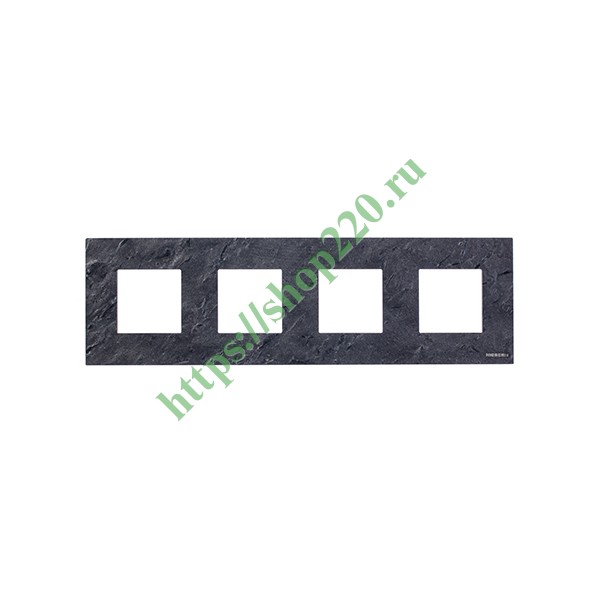 Рамка 4-постовая, серия Zenit, натуральный сланец (N2274 PZ)