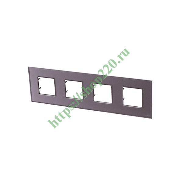 Рамка 4-постовая, серия Zenit, стекло Брызги шампанского (N2274 CH)