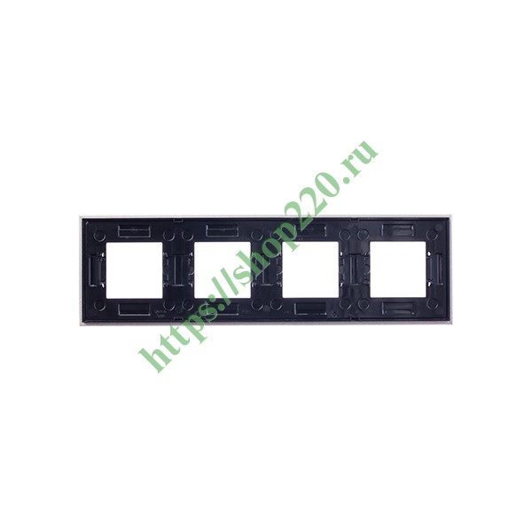 Рамка 4-постовая, серия Zenit, стекло Брызги шампанского (N2274 CH)