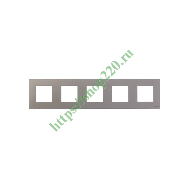 Рамка 5-постовая, серия Zenit, шампань (N2275 CV)