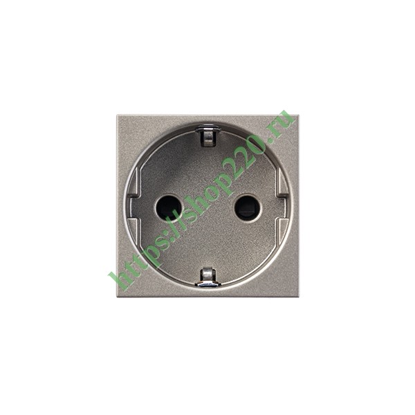 Розетка 220В с/з со шторками 16А / 250В ABB Zenit, шампань (N2288 CV)