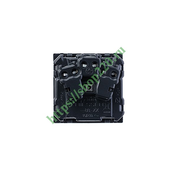 Розетка 220В с/з с крышкой со шторками, 16А / 250В ABB Zenit, антрацит (N2288.1 AN)