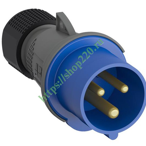 Вилка кабельная ABB Easy&Safe 216EP6 16А 2P+E IP44 6ч