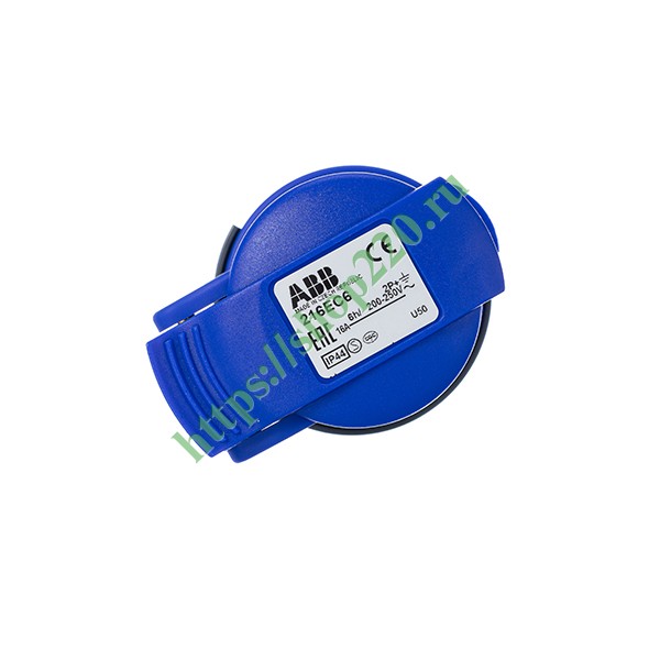 Розетка кабельная ABB Easy&Safe 216EC6 16А 2P+E IP44 6ч