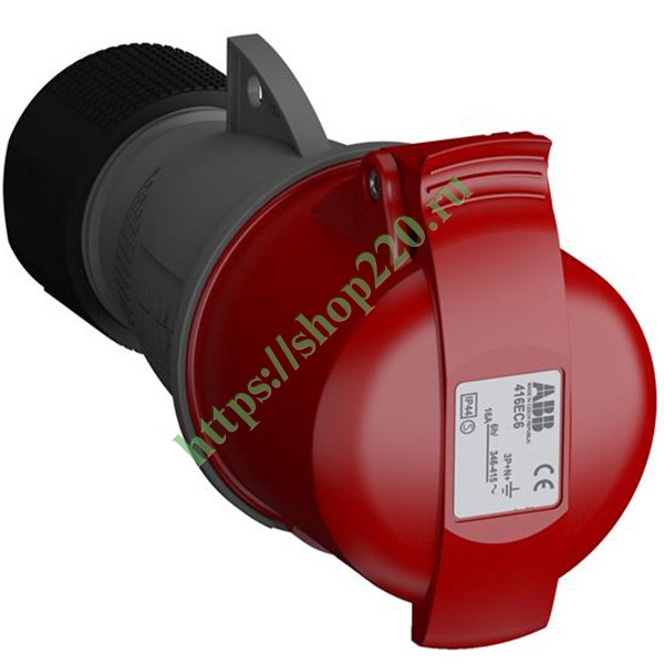 Розетка кабельная ABB Easy&Safe 416EC6 16А 3P+N+E IP44 6ч