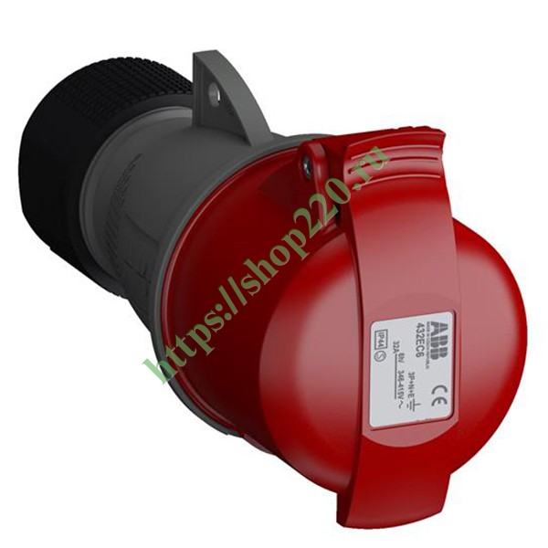 Розетка кабельная ABB Easy&Safe 432EC6 32А 3P+N+E IP44 6ч