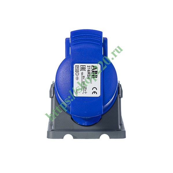 Розетка для накладного монтажа ABB 216 RS6 IP44 16A 2P+E