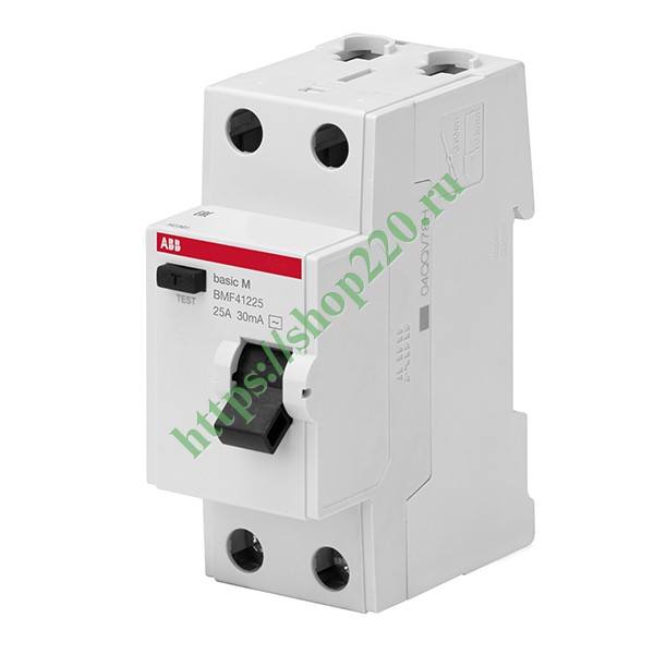 УЗО ABB Basic M 2P 25A 30мА тип AC, BMF41225 (ВДТ)