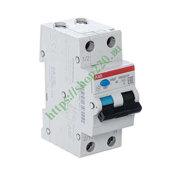 Дифференциальный автомат ABB DSH201R C25А 30mA тип АС однофазный 4,5кА(2CSR255070R1254) (дифавтомат, АВДТ)