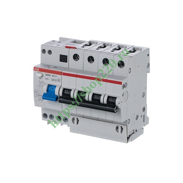 Дифференциальный автомат ABB DS204 C40А 30mA тип АС 4P трехфазный электромеханический 6кА (дифавтомат, АВДТ)