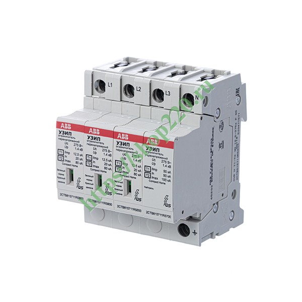 Ограничитель перенапряжения УЗИП ABB OVR H T1-T2 3N 12.5-275s P QS