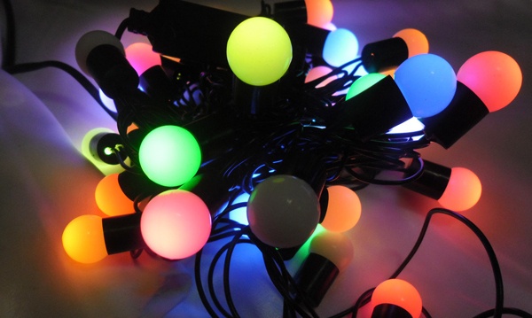 Цветные лампы накаливания для гирлянд и рекламы