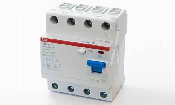 УЗО четырехполюсные ABB серии F204 тип А и A-S