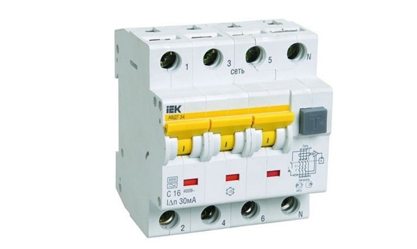 Дифференциальные автоматы четырехполюсные АВДТ34 тип А IEK