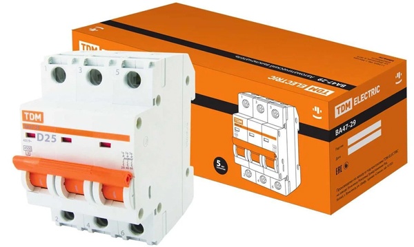 Автоматические выключатели ВА47-29 характеристика D TDM Electric
