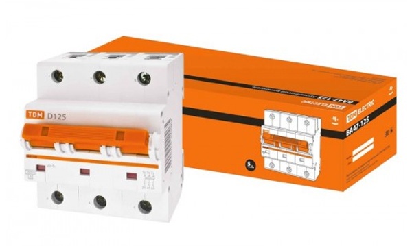 Автоматические выключатели серии ВА47-100 и ВА47-125 10кА и 15кА TDM Electric
