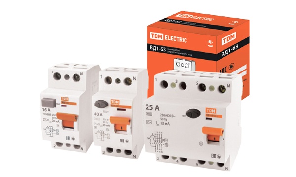 Выключатели дифференциальные (УЗО) серии ВД1-63 тип АС