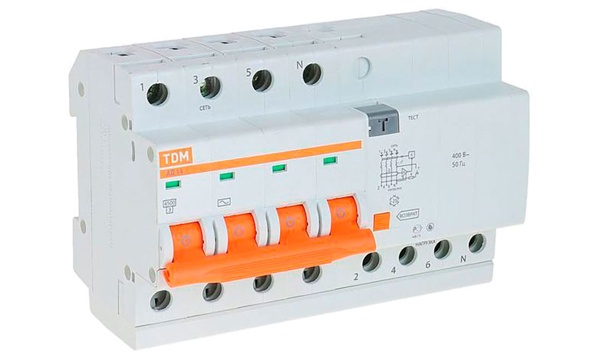 Дифференциальные автоматы четырехполюсные АД14 TDM Electric
