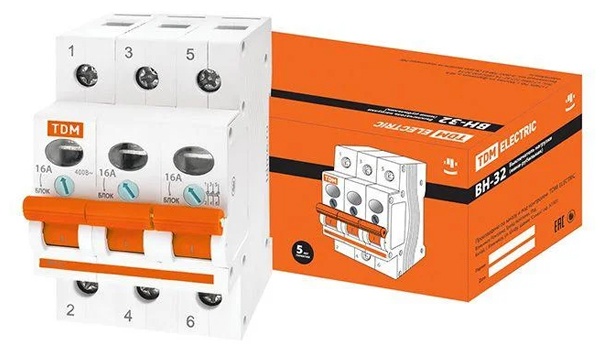 Выключатели нагрузки (мини-рубильники) серии ВН-З2 TDM Electric