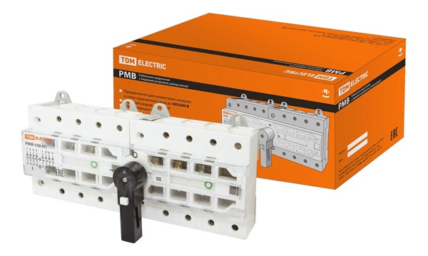 Рубильник модульный с видимым разрывом реверсивный серии РМВ TDM Electric