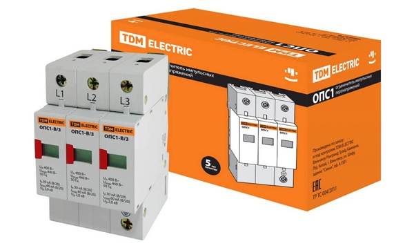 Ограничители импульсных перенапряжений ОПС1 (УЗИП), серии ОИН1 и основания ОПС1 TDM Electric
