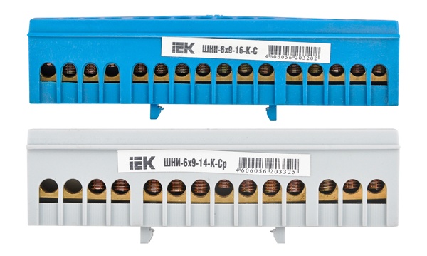 Шины фаза, ноль, земля изолированные крепление на DIN-рейку до 100A