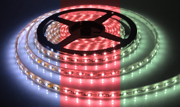 Лента светодиодная RGB и разноцветная 12V IP20 открытая