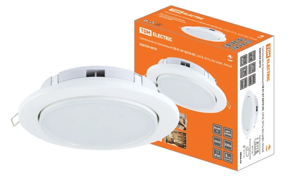 Встраиваемые точечные светильники под цоколь GX53 и GX70