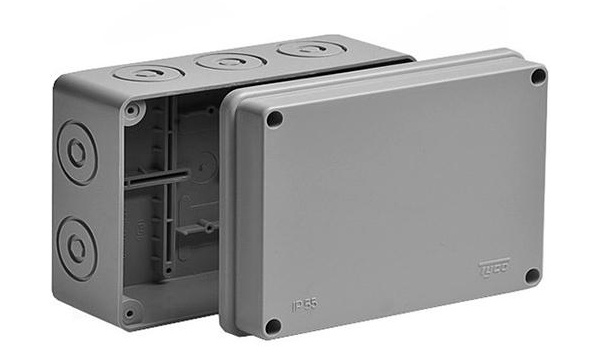 Распаячные коробки открытой проводки герметичные с гладкими стенками