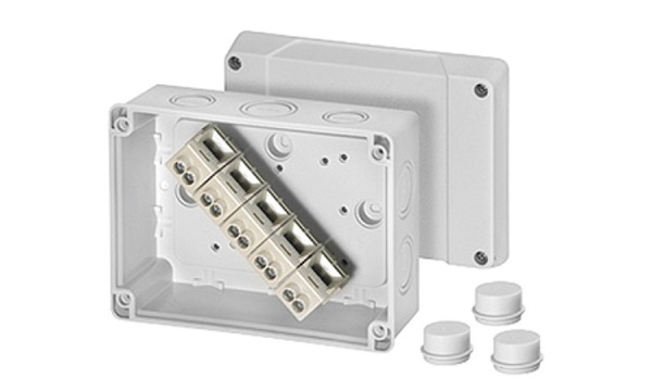 Распаячные клеммные коробки открытой проводки герметичные с клеммником