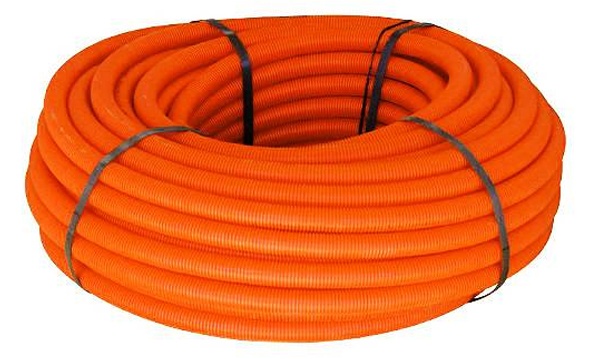 Труба гофрированная ПНД HF безгалогенная оранжевая (гофра)