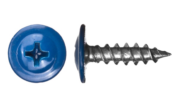 Саморезы по металлу окрашенные с прессшайбой СММ шлиц Ph2