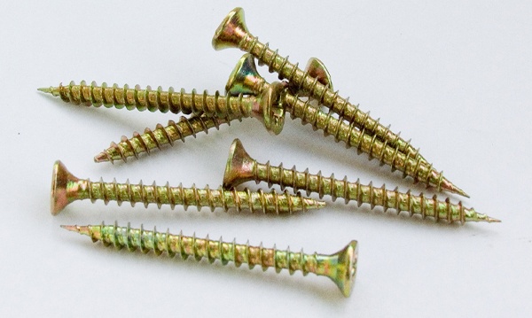 Саморезы универсальные Pozi желтый цинк шлиц Pz