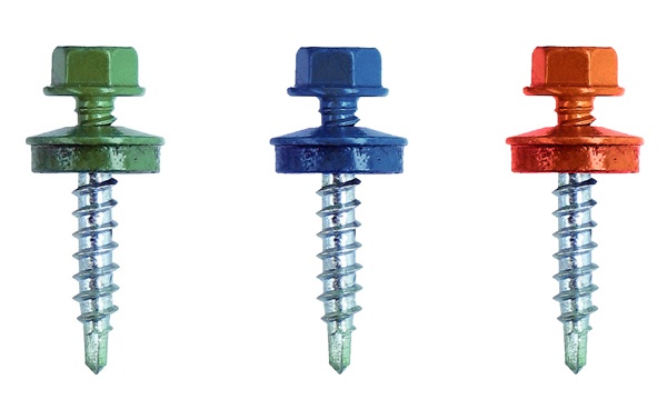Саморезы кровельные окрашенные со сверлом с прессшайбой