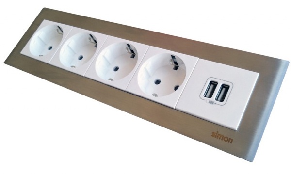 Розетки силовые Simon Connect S-модули