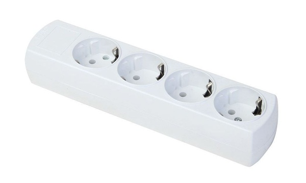 Колодки электрические бытовые белого цвета