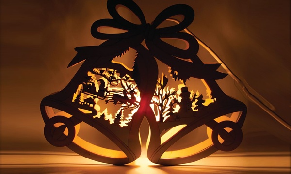 Деревянные световые фигуры и гирлянды на батарейках